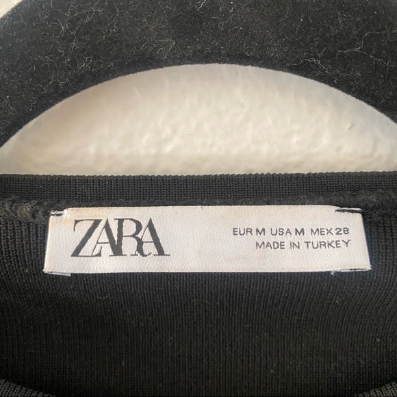 ZARA Cropped Ruched Center Sweater Shirt - Picture 2 of 4